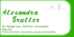 alexandra bruller business card