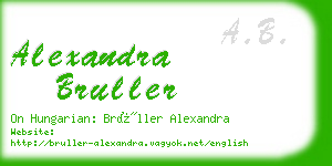 alexandra bruller business card